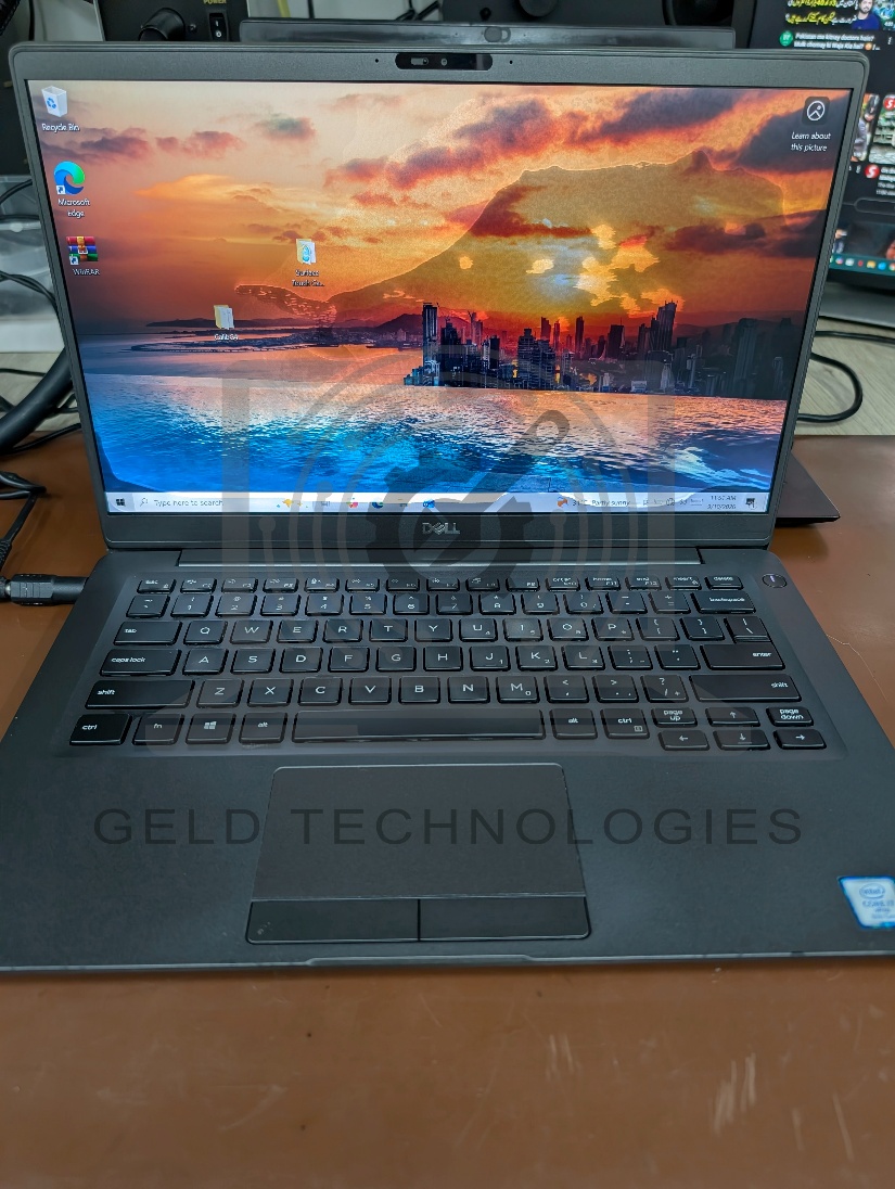 Dell Latitude 7400 powered on at Windows desktop after board-level water damage repair