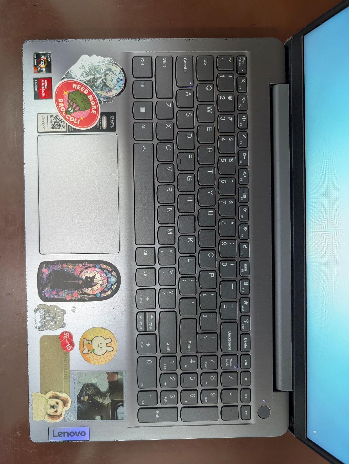 Lenovo IdeaPad 3 during final reassembly after hinge mount rebuild